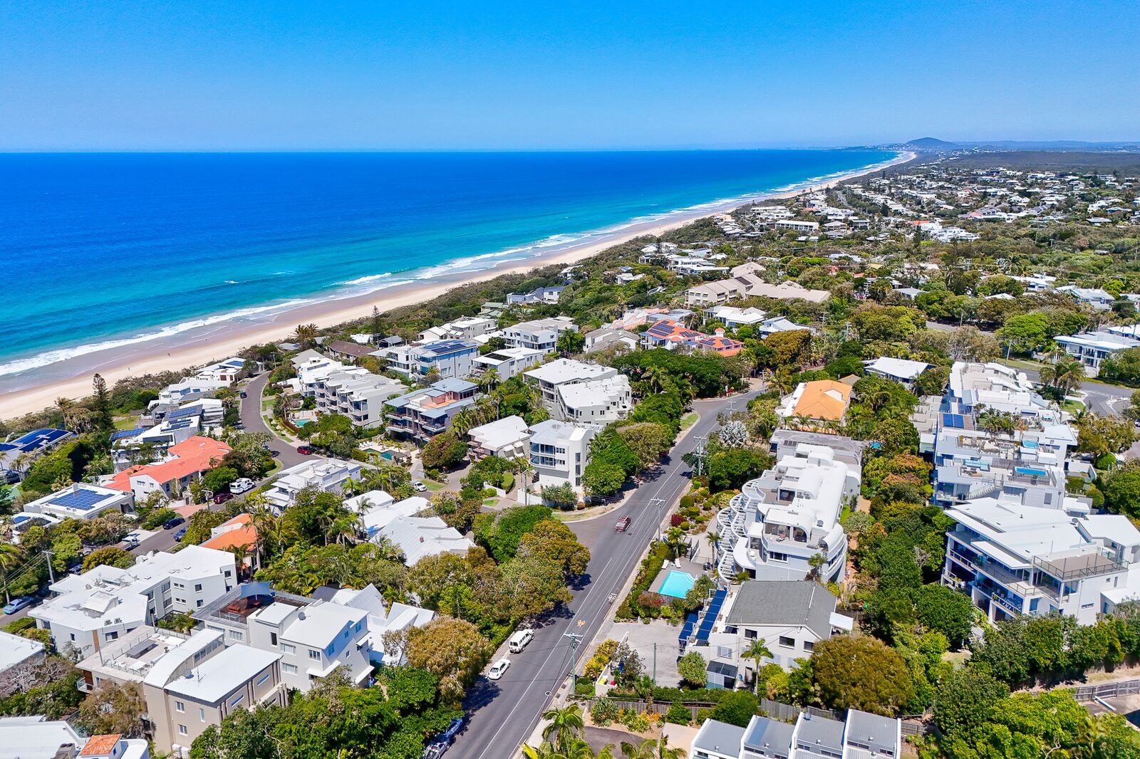 Looking south towards Coolum